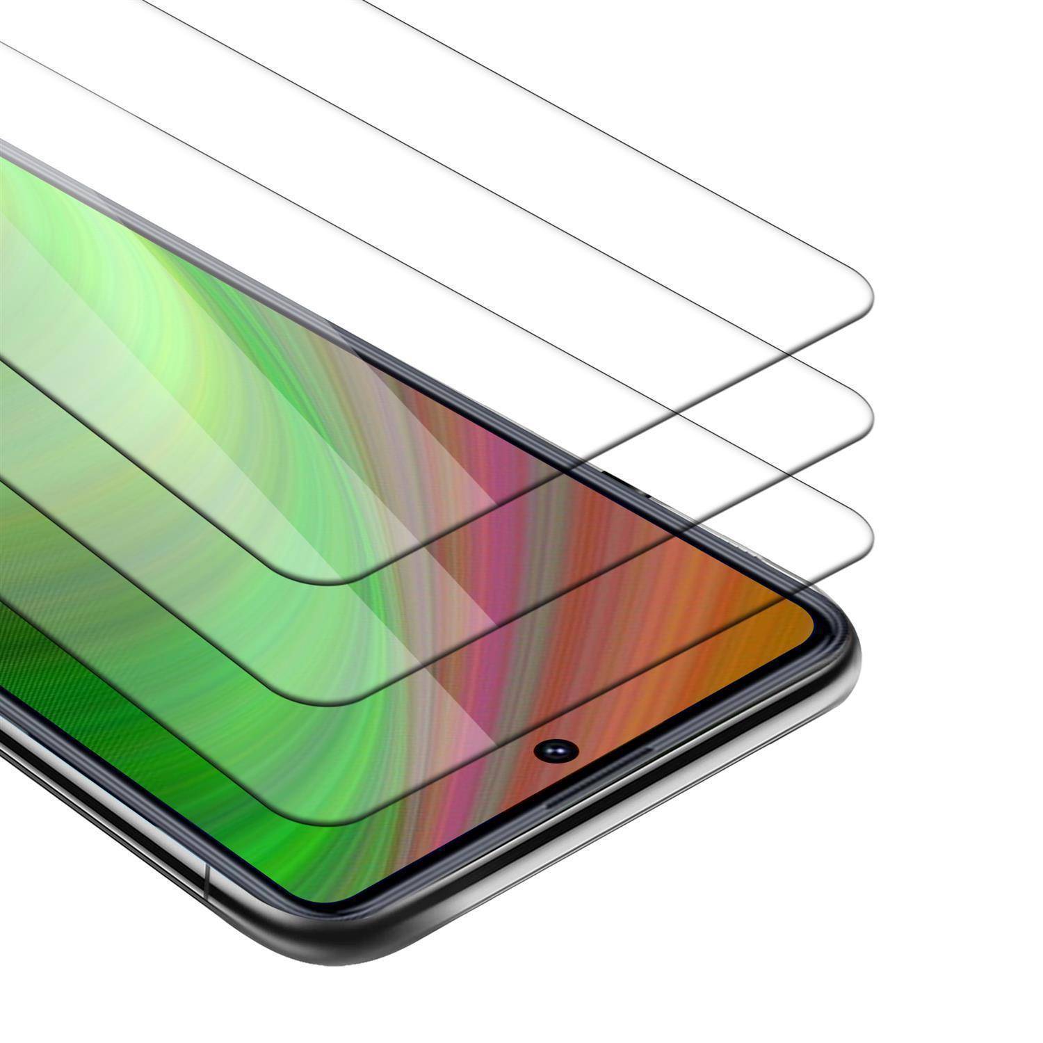 Cadorabo 3x Panzer Folie für Huawei P Smart 2021 Schutzfolie in natur Folie Tempered Display-Schutzglas
