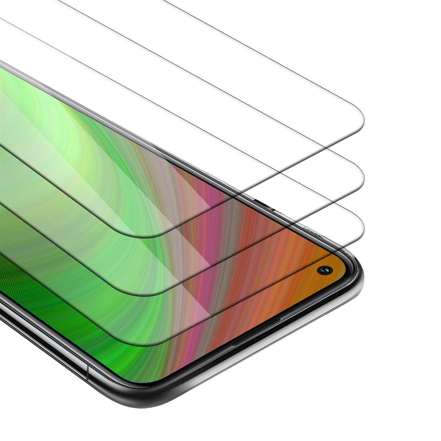 Cadorabo 3x Panzer Folie für Honor 9c Schutzfolie in natur Folie Tempered Display-Schutzglas