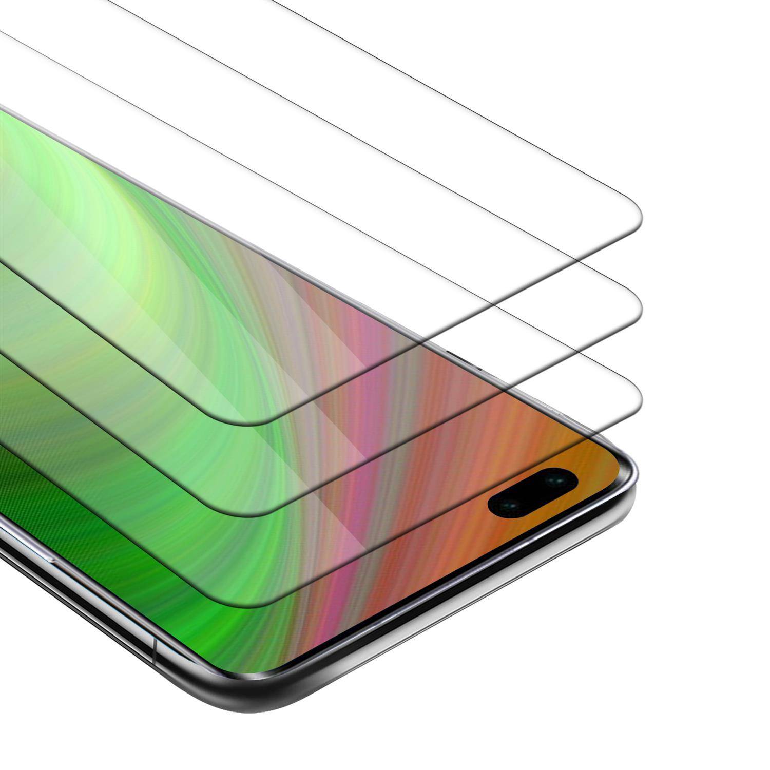 Cadorabo 3x Panzer Folie für Honor 30s Schutzfolie in natur Folie Tempered Display-Schutzglas