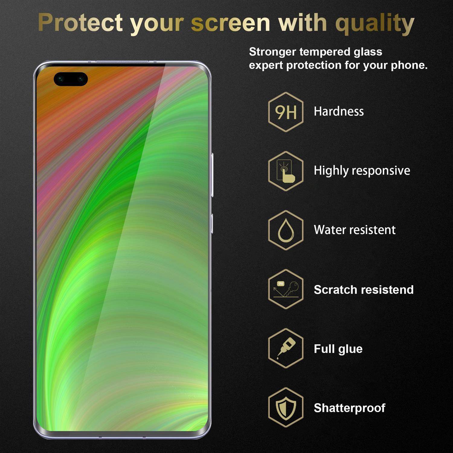 Cadorabo 3x Panzer Folie für Honor 30s Schutzfolie in natur Folie Tempered Display-Schutzglas