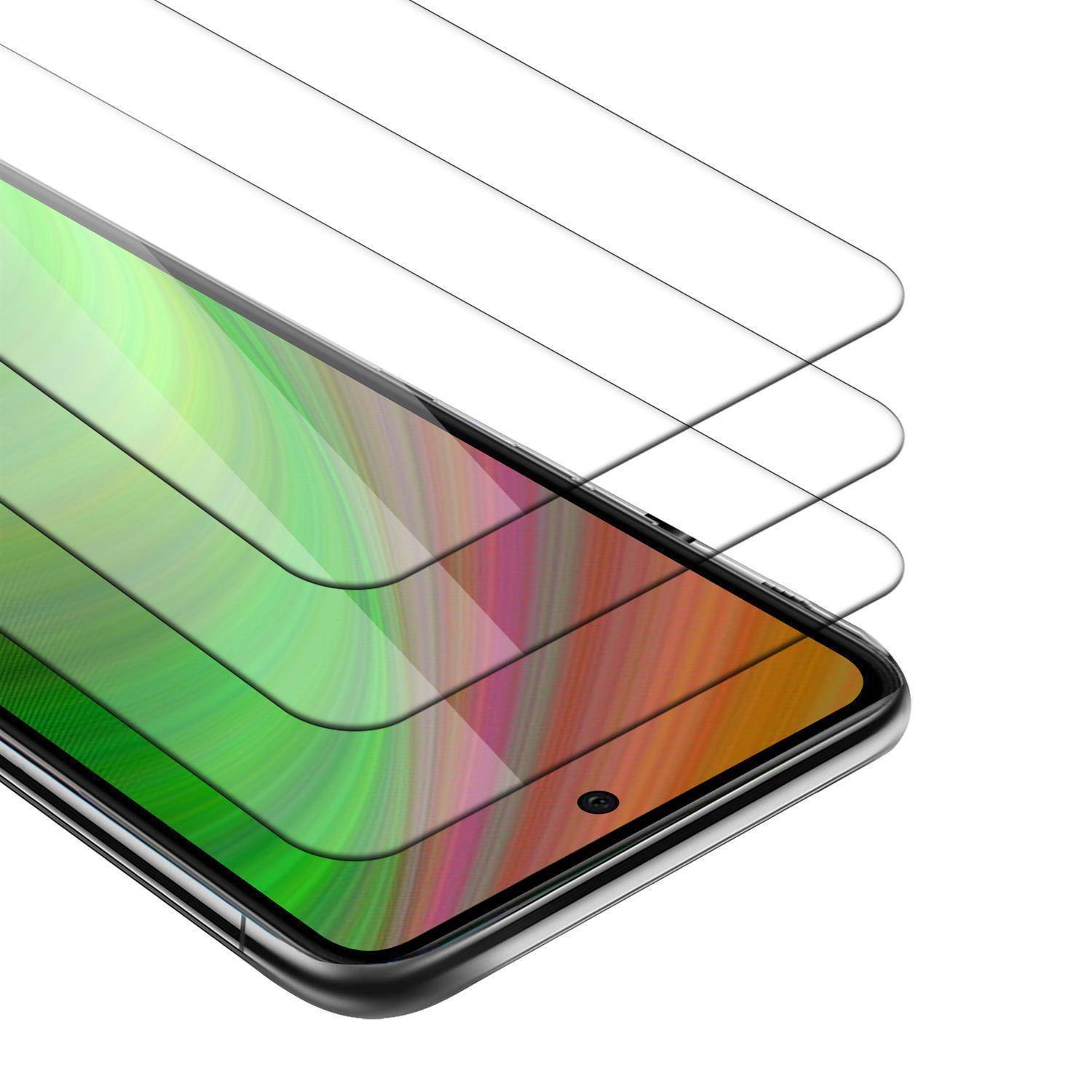 Cadorabo 3x Panzer Folie für Samsung Galaxy S21 Schutzfolie in Transparent Folie Tempered Display-Schutzglas