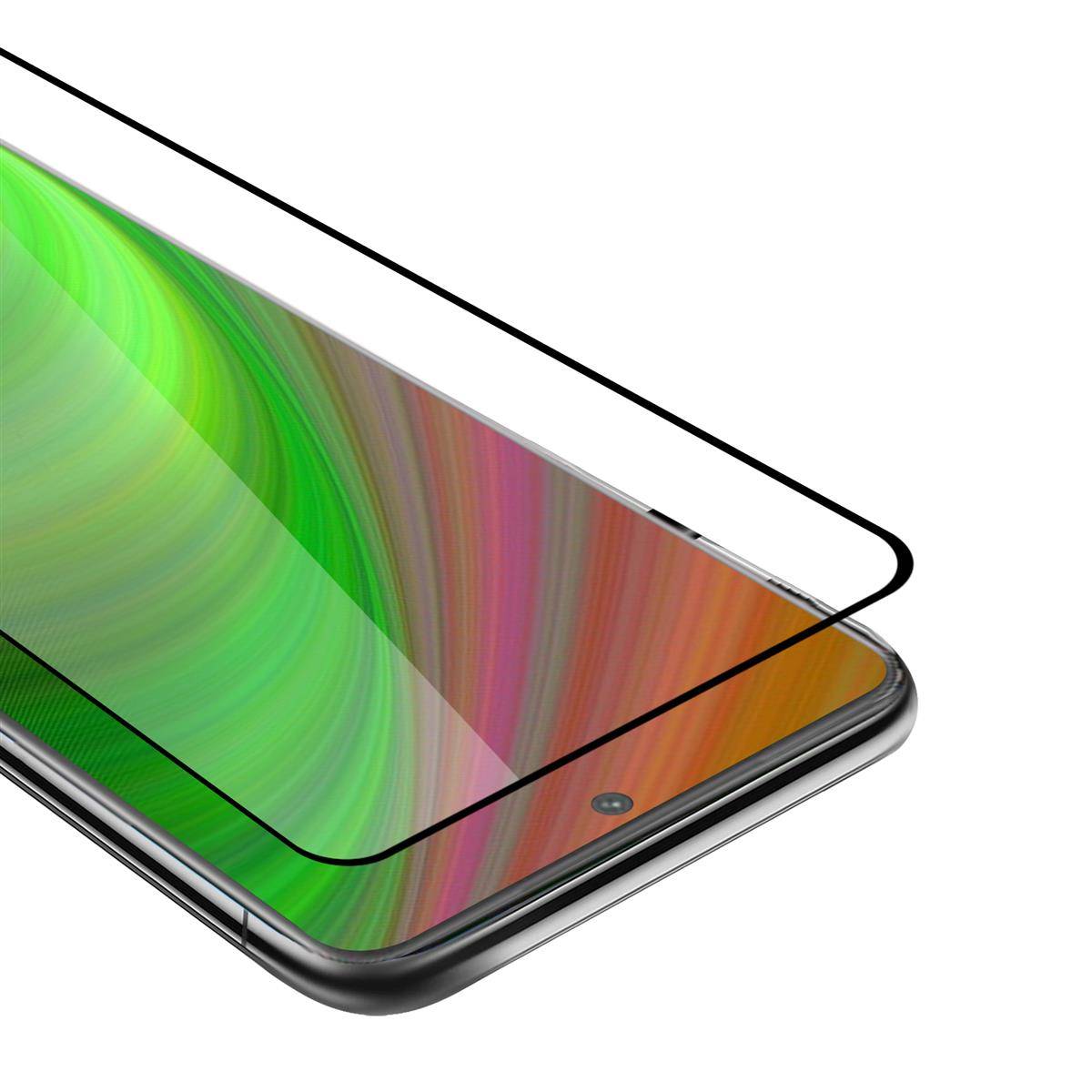 Cadorabo Panzerfolie für Samsung Galaxy S21 Ultra Schutzfolie in Schwarz Vollbild Folie Tempered Display Schutzglas