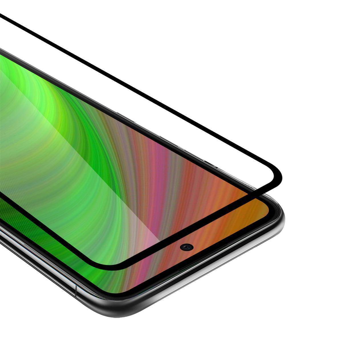 Cadorabo Panzerfolie für Samsung Galaxy A72 5G Schutzfolie in Schwarz Vollbild Folie Tempered Display Schutzglas