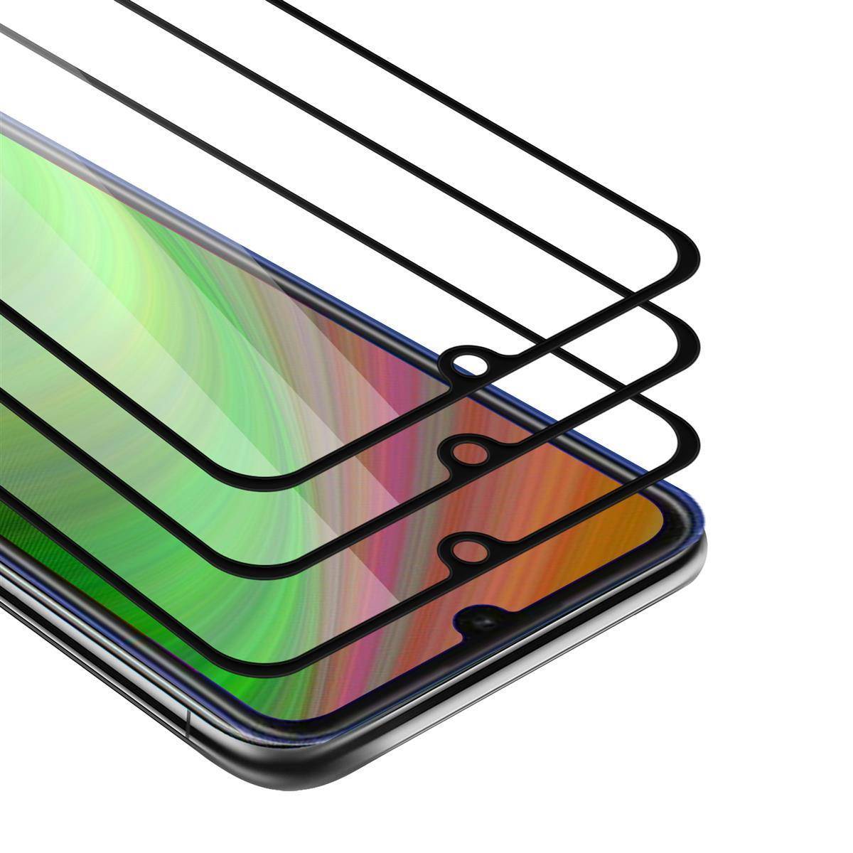 Cadorabo 3x Vollbild Panzer Folie für Honor 8A Prime Schutzfolie in Schwarz Tempered Display-Schutzglas