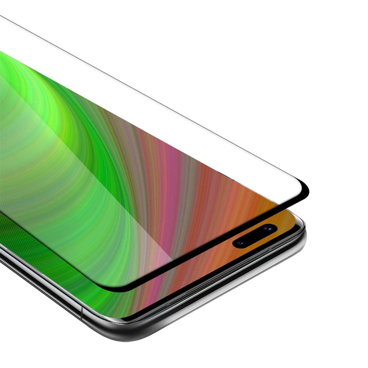 Cadorabo Panzerfolie für Huawei Mate 40 Pro Schutzfolie in Schwarz Vollbild Folie Tempered Display Schutzglas