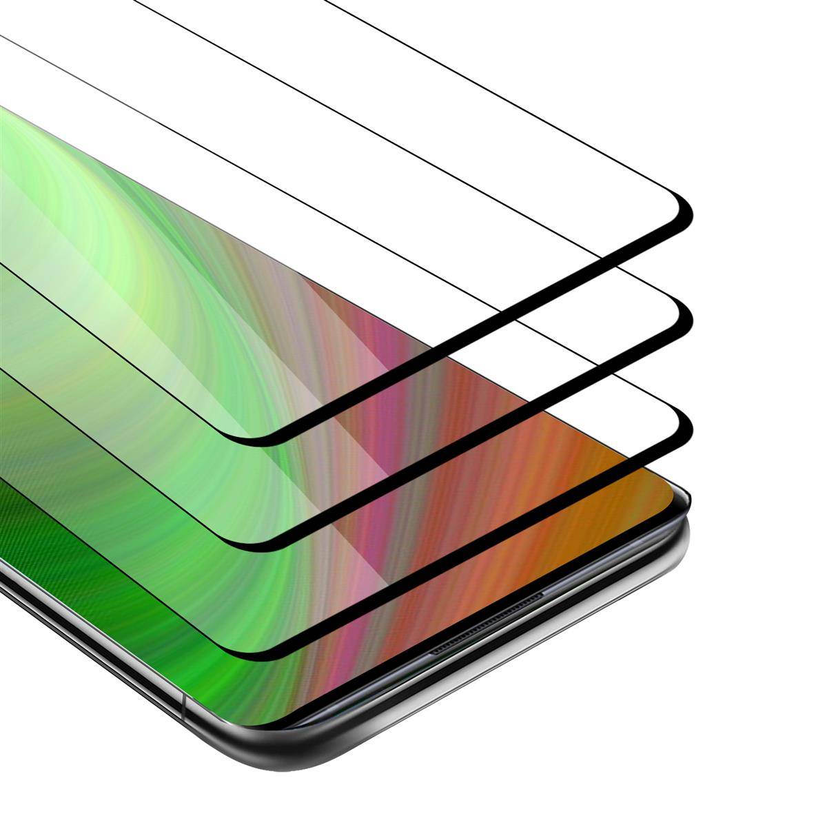 Cadorabo 3x Vollbild Panzer Folie für Vivo Nex 3 Schutzfolie in Schwarz Tempered Display-Schutzglas