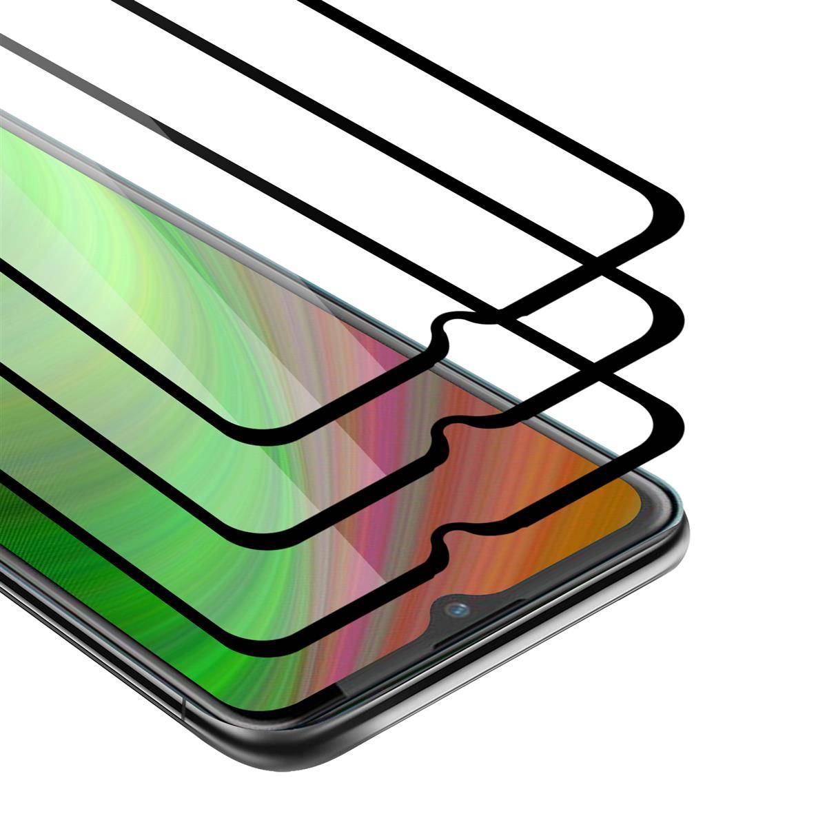 Cadorabo 3x Vollbild Panzer Folie für Nokia 2.4 Schutzfolie in Schwarz Tempered Display-Schutzglas
