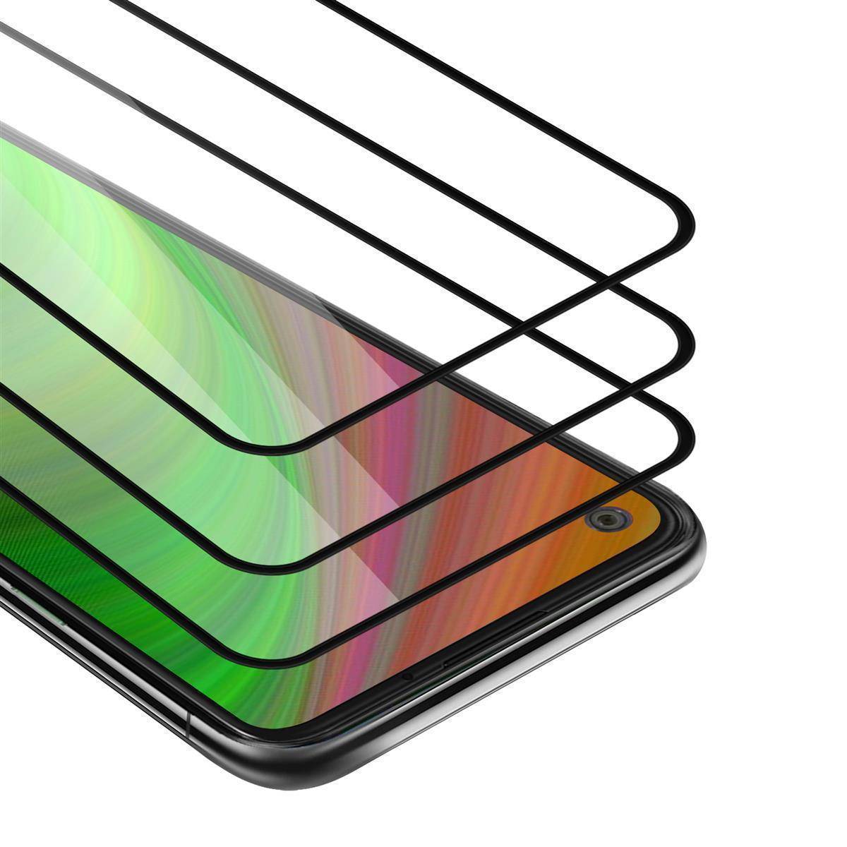 Cadorabo 3x Vollbild Panzer Folie für Nokia 8.3 Schutzfolie in Schwarz Tempered Display-Schutzglas