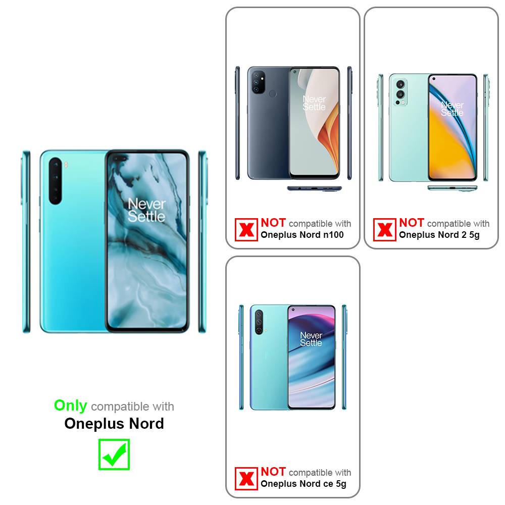 Cadorabo Panzerfolie für OnePlus Nord Schutzfolie in Schwarz Vollbild Folie Tempered Display Schutzglas