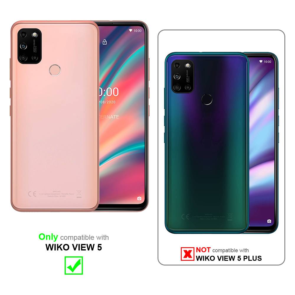 Cadorabo 3x Vollbild Panzer Folie für Wiko View5 Schutzfolie in Schwarz Tempered Display-Schutzglas
