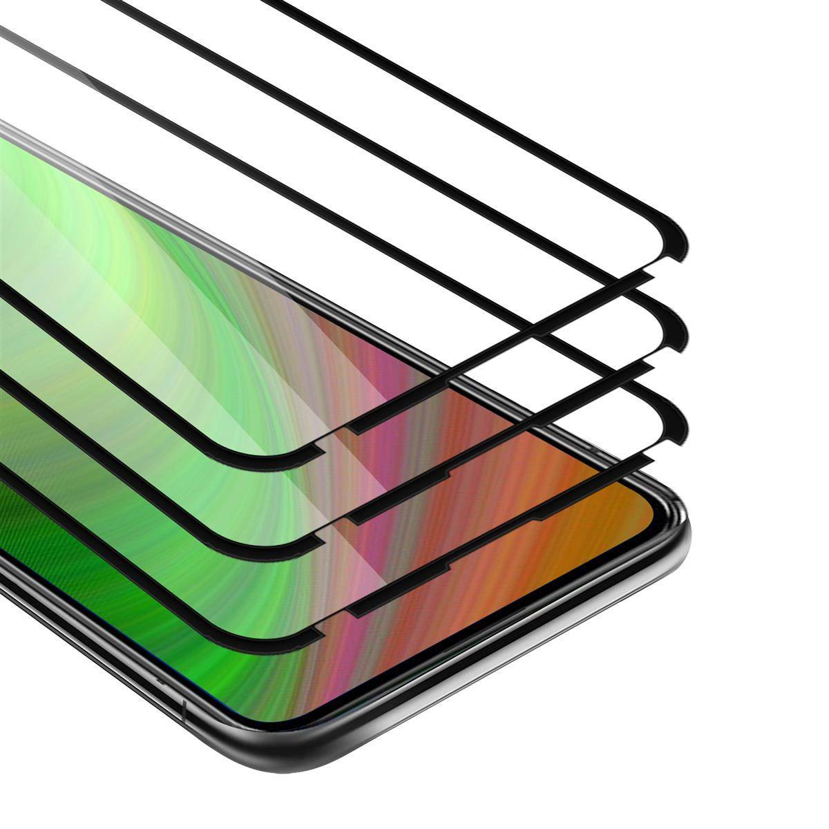 Cadorabo 3x Vollbild Panzer Folie für Asus ZenFone 7 Schutzfolie in Schwarz Tempered Display-Schutzglas