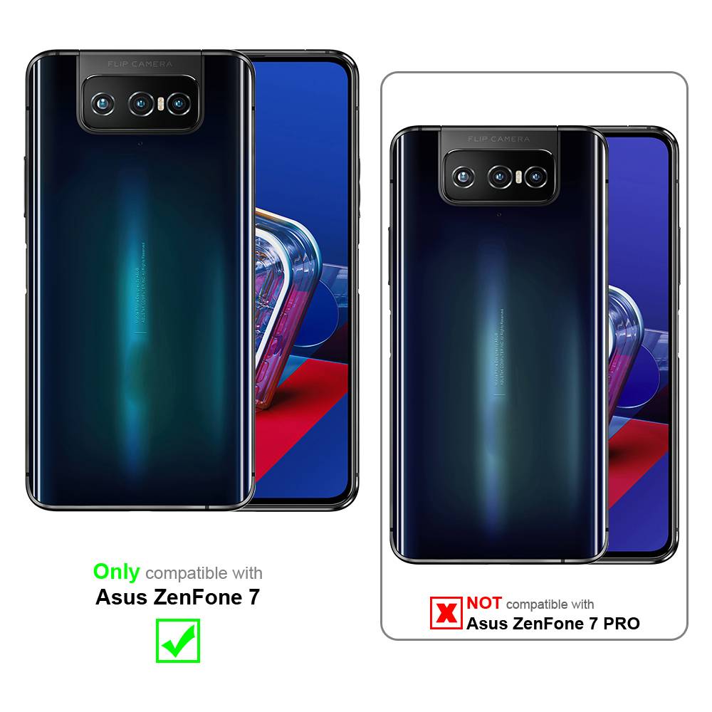 Cadorabo 3x Vollbild Panzer Folie für Asus ZenFone 7 Schutzfolie in Schwarz Tempered Display-Schutzglas