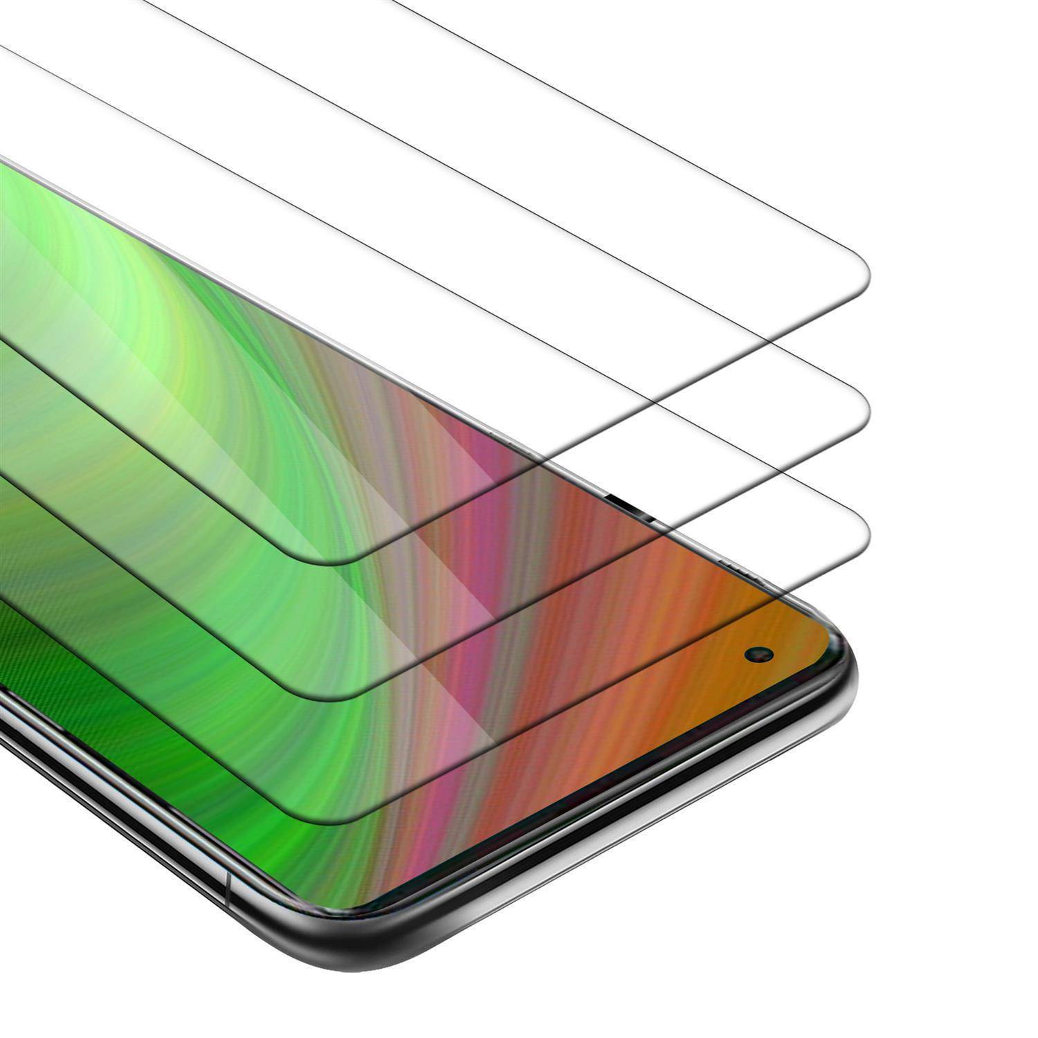 Cadorabo 3x Panzer Folie für Motorola Edge+ Schutzfolie in natur Folie Tempered Display-Schutzglas