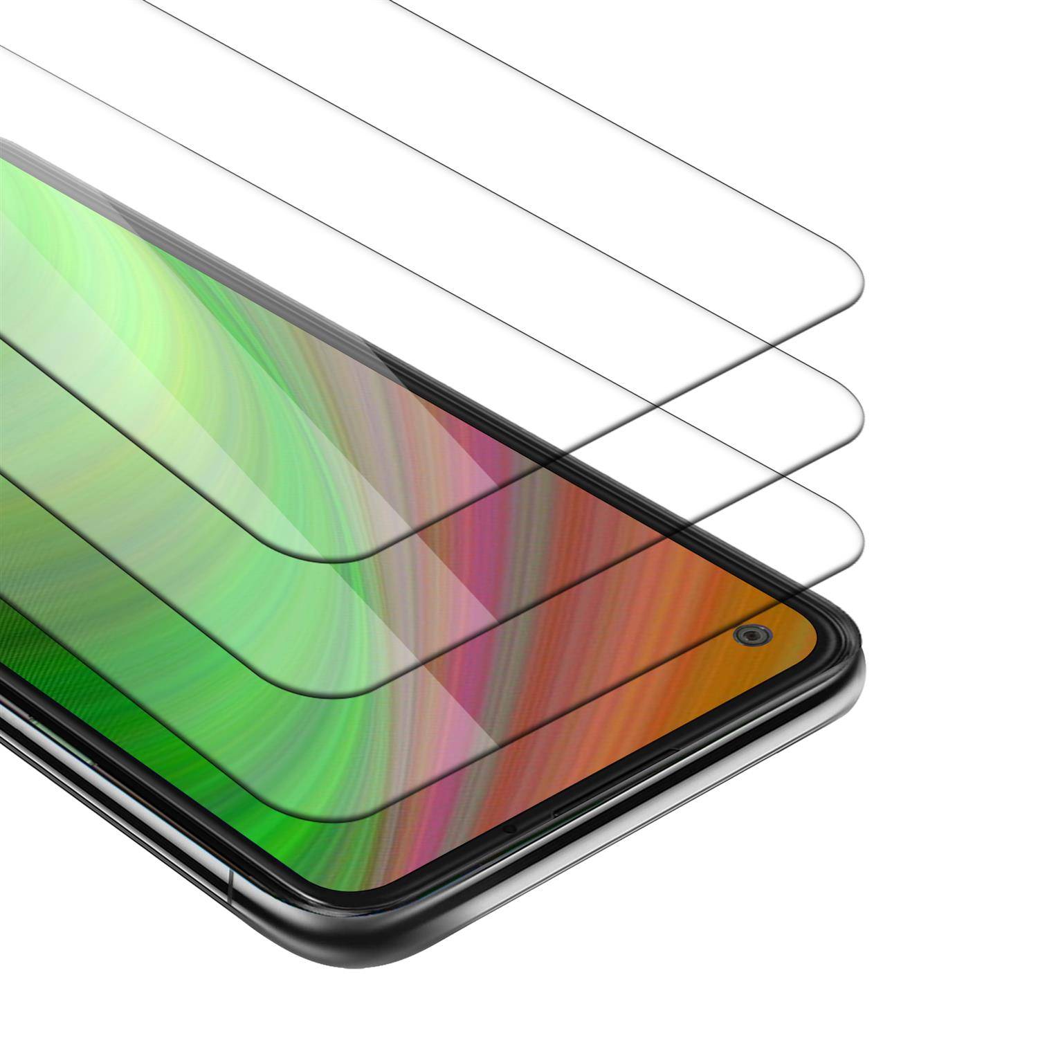 Cadorabo 3x Panzer Folie für Nokia 8.3 Schutzfolie in natur Folie Tempered Display-Schutzglas
