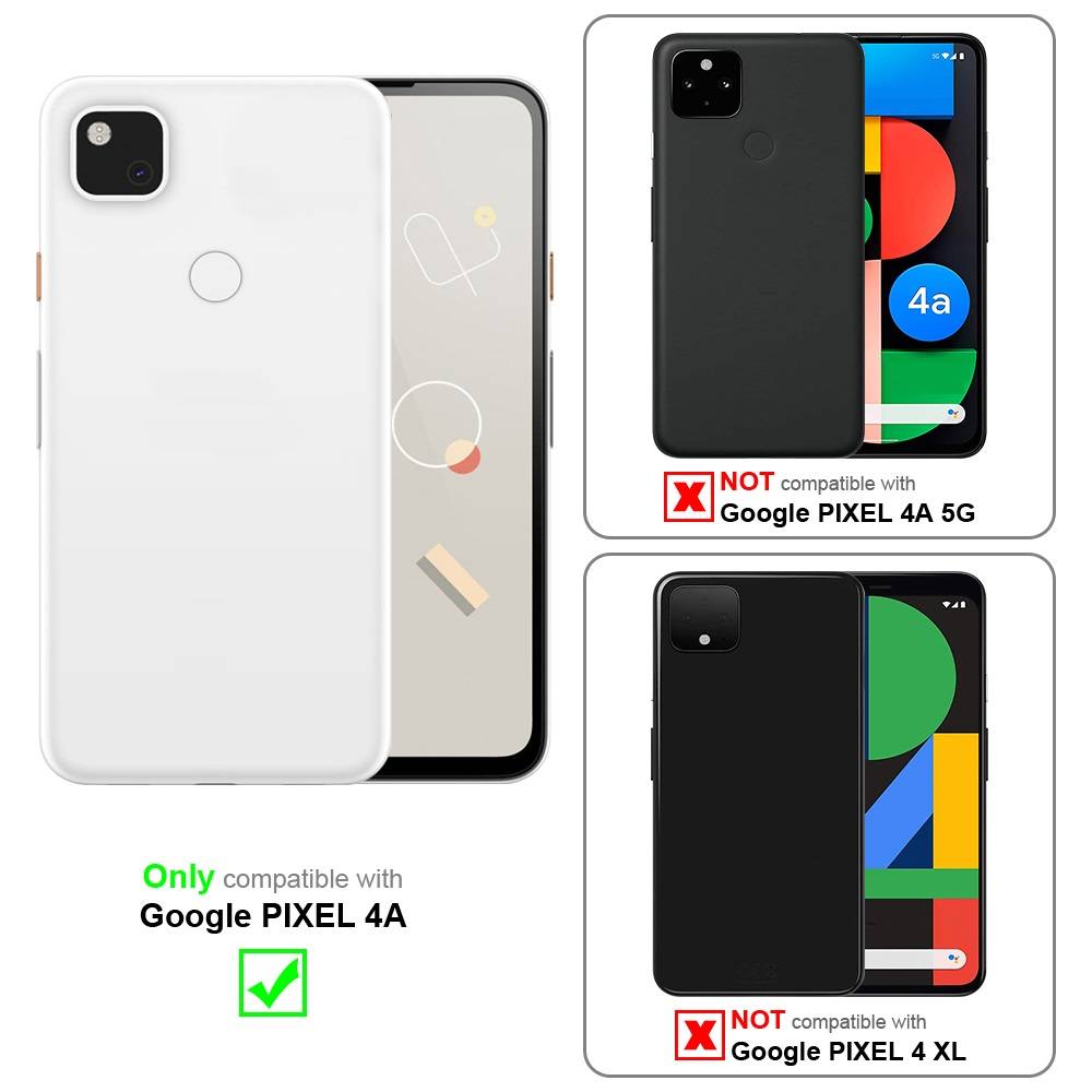 Cadorabo Panzer Folie für Google Pixel 4a Schutzfolie in Transparent Gehärtetes Tempered Display-Schutzglas