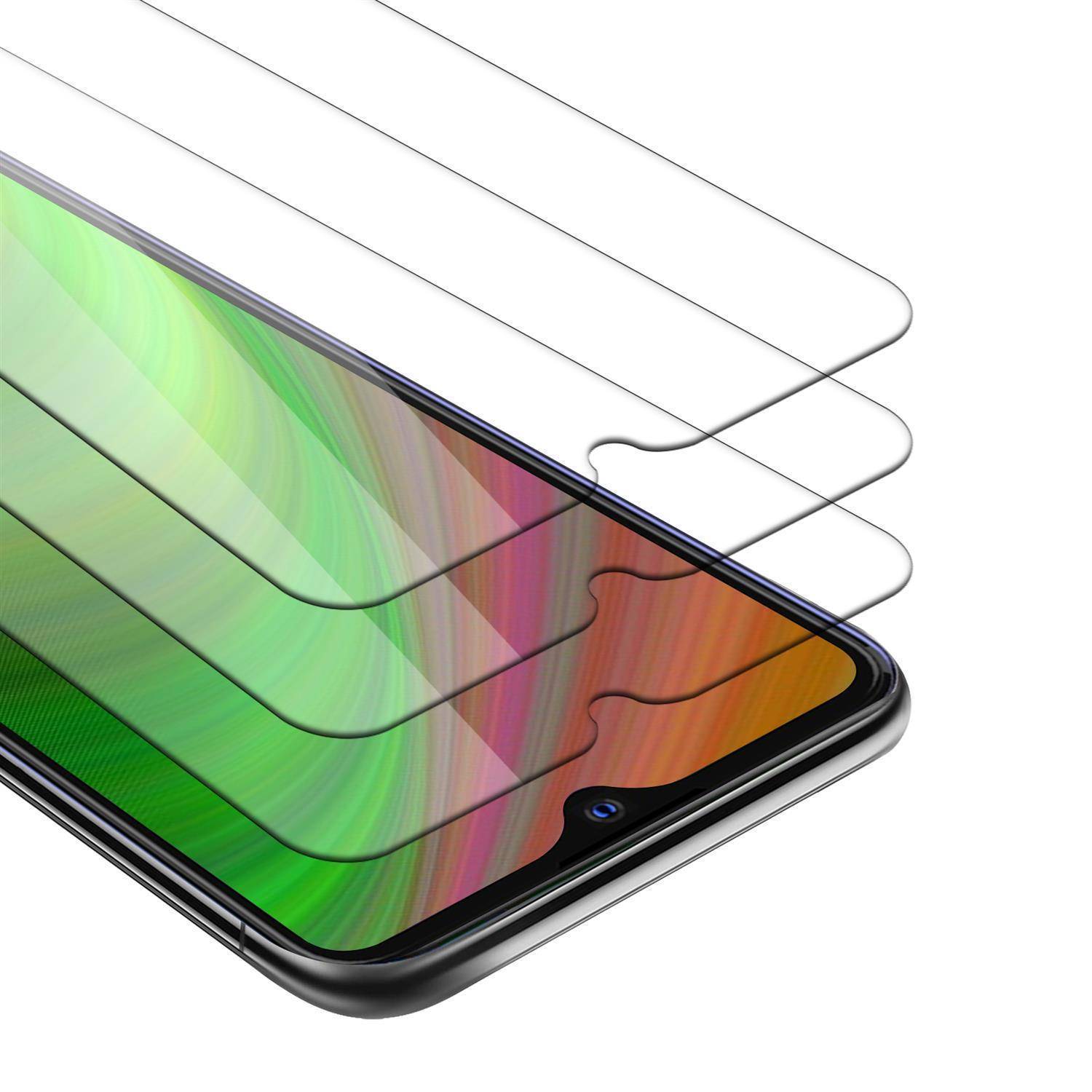 Cadorabo 3x Panzer Folie für Wiko View4 Schutzfolie in natur Folie Tempered Display-Schutzglas