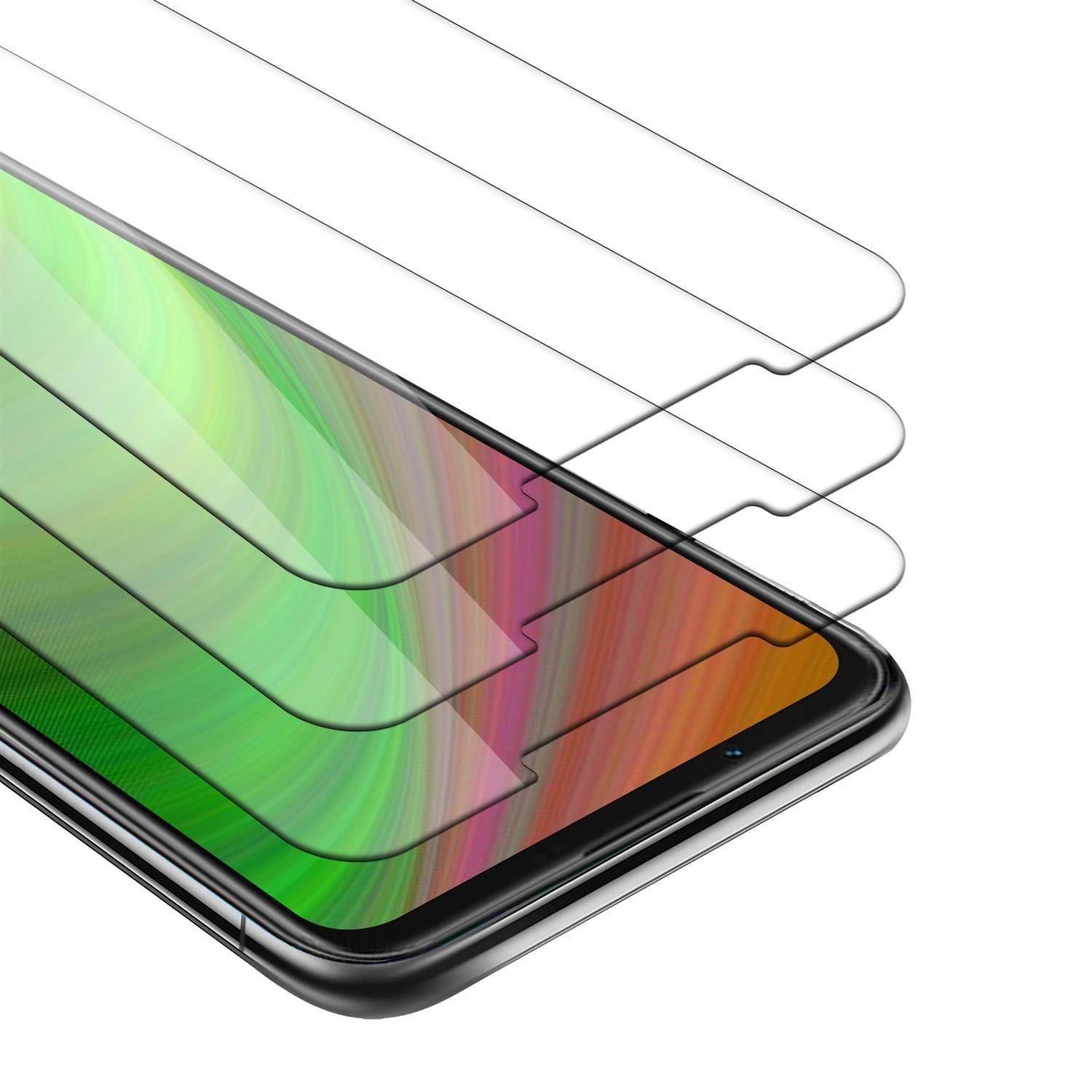 Cadorabo 3x Panzer Folie für ZTE Nubia Play Schutzfolie in natur Folie Tempered Display-Schutzglas