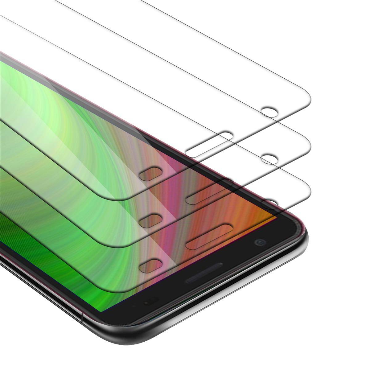 Cadorabo 3x Panzer Folie für ZTE Blade A3 2020 Schutzfolie in natur Folie Tempered Display-Schutzglas