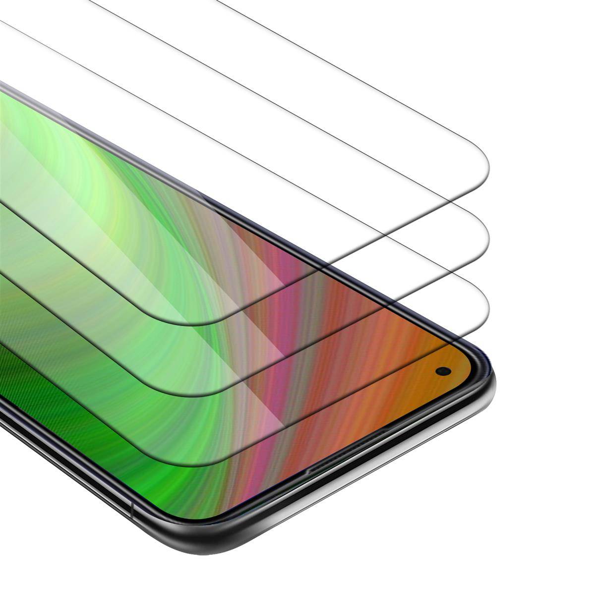 Cadorabo 3x Panzer Folie für ZTE Blade V2020 Schutzfolie in natur Folie Tempered Display-Schutzglas