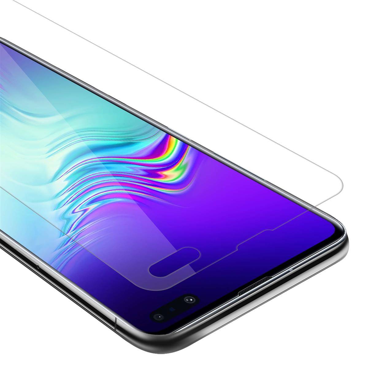 Cadorabo Panzer Folie für Samsung Galaxy S10 5G Schutzfolie in natur Gehärtetes Tempered Display-Schutzglas