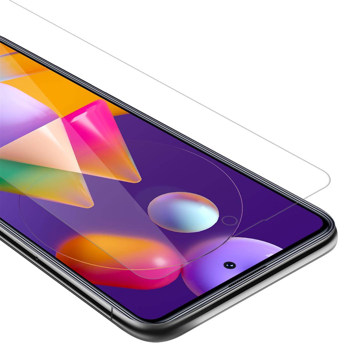 Cadorabo Panzer Folie für Samsung Galaxy M31s Schutzfolie in natur Gehärtetes Tempered Display-Schutzglas