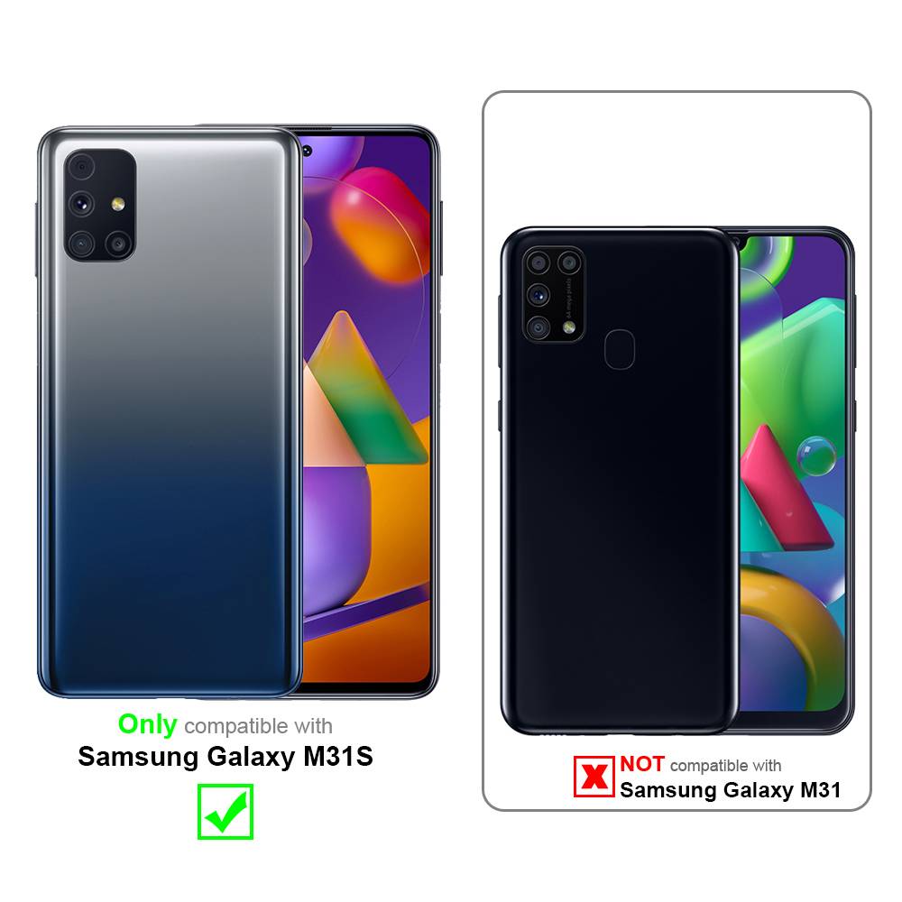 Cadorabo Panzer Folie für Samsung Galaxy M31s Schutzfolie in natur Gehärtetes Tempered Display-Schutzglas