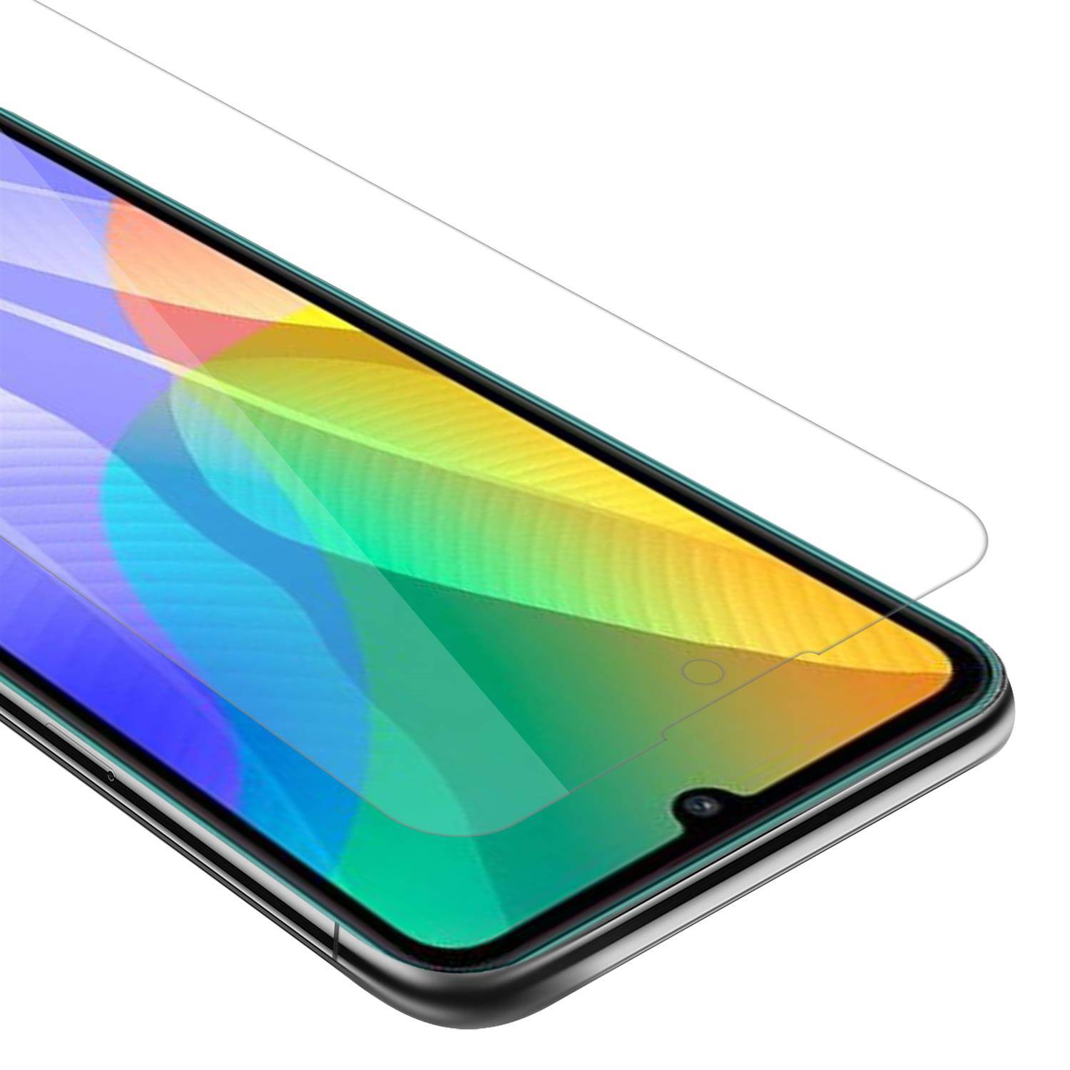 Cadorabo Panzer Folie für Huawei Y6P Schutzfolie in natur Gehärtetes Tempered Display-Schutzglas