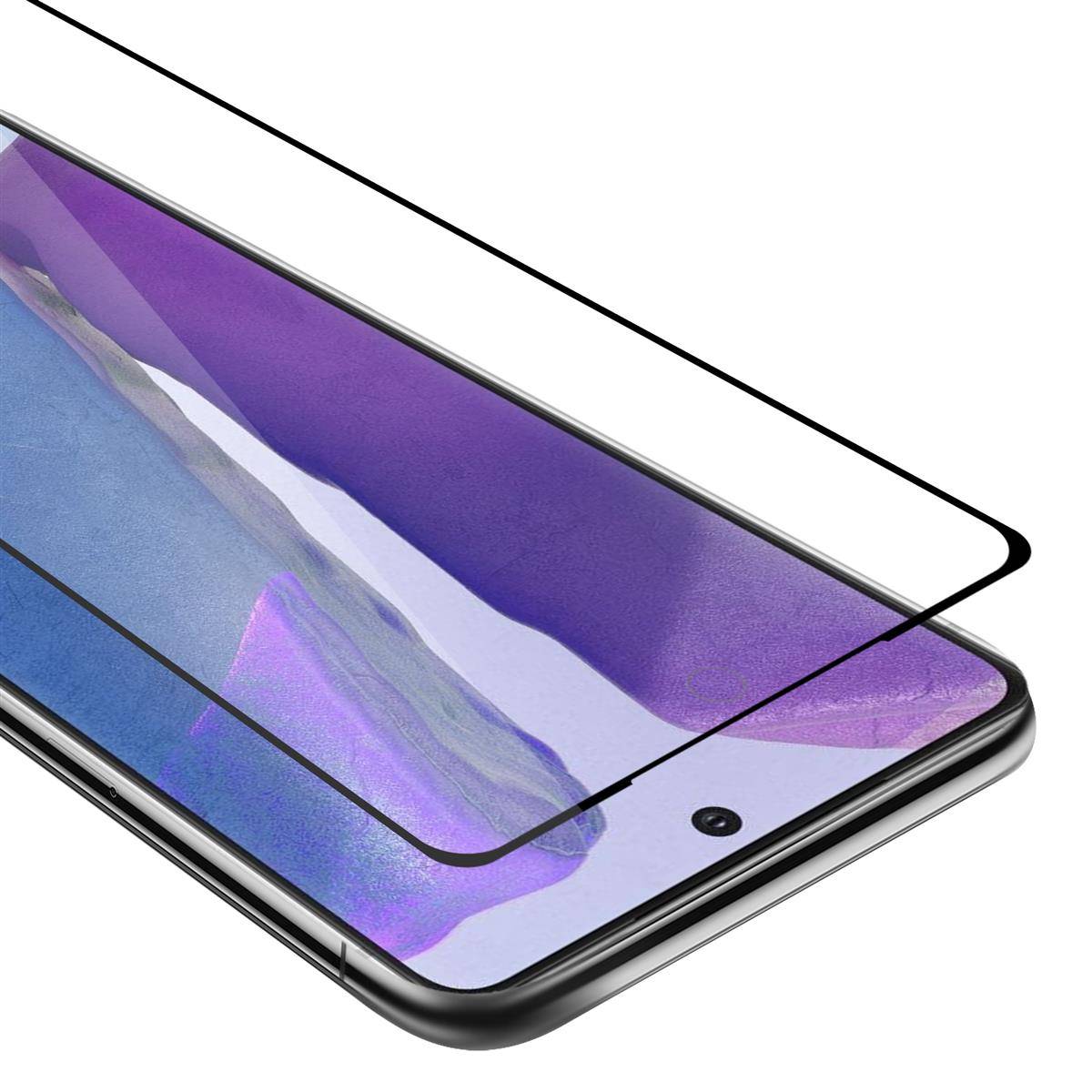 Cadorabo Panzerfolie für Samsung Galaxy NOTE 20 Schutzfolie in Schwarz Vollbild Folie Tempered Display Schutzglas