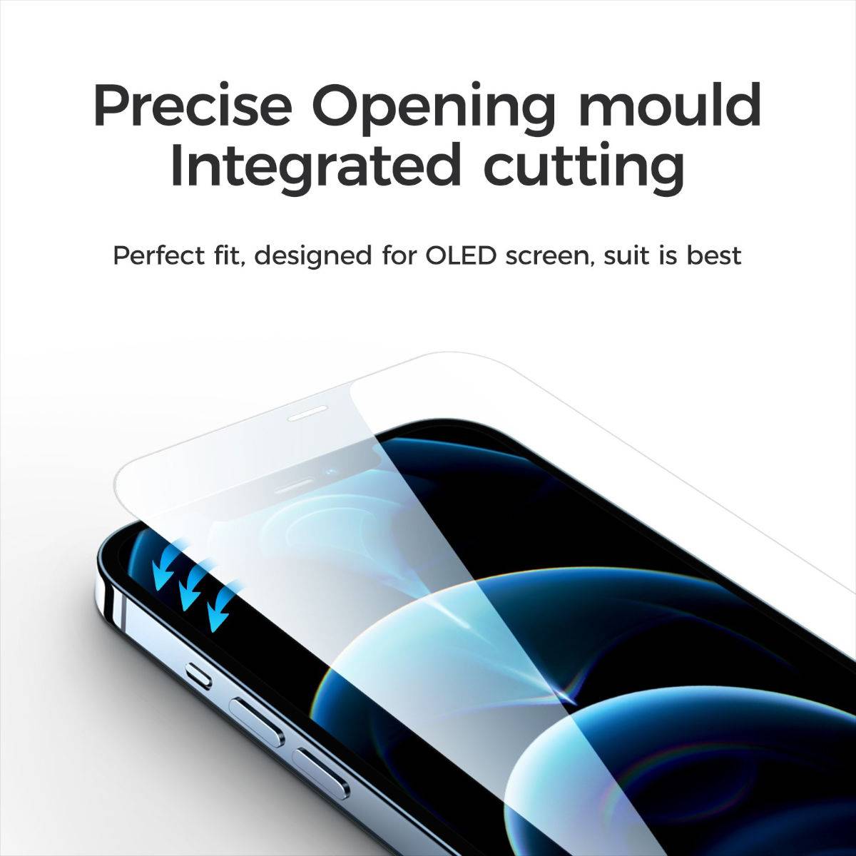 Apple iPhone 12 Mini Case Friendly Panzer Display Schutz Joyroom JR-PF841 2.5D Hart Glas