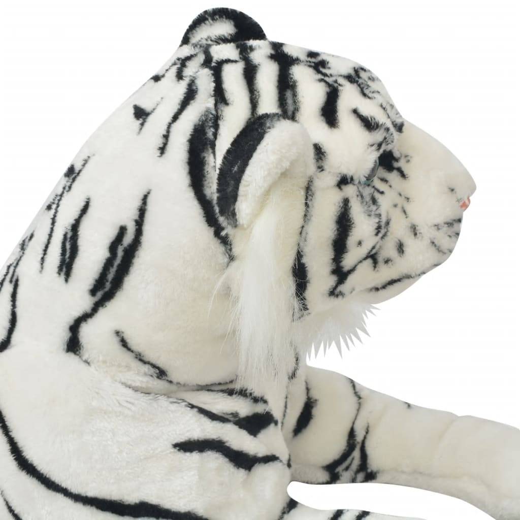 vidaXL Tiger Plüschtier Weiß XXL