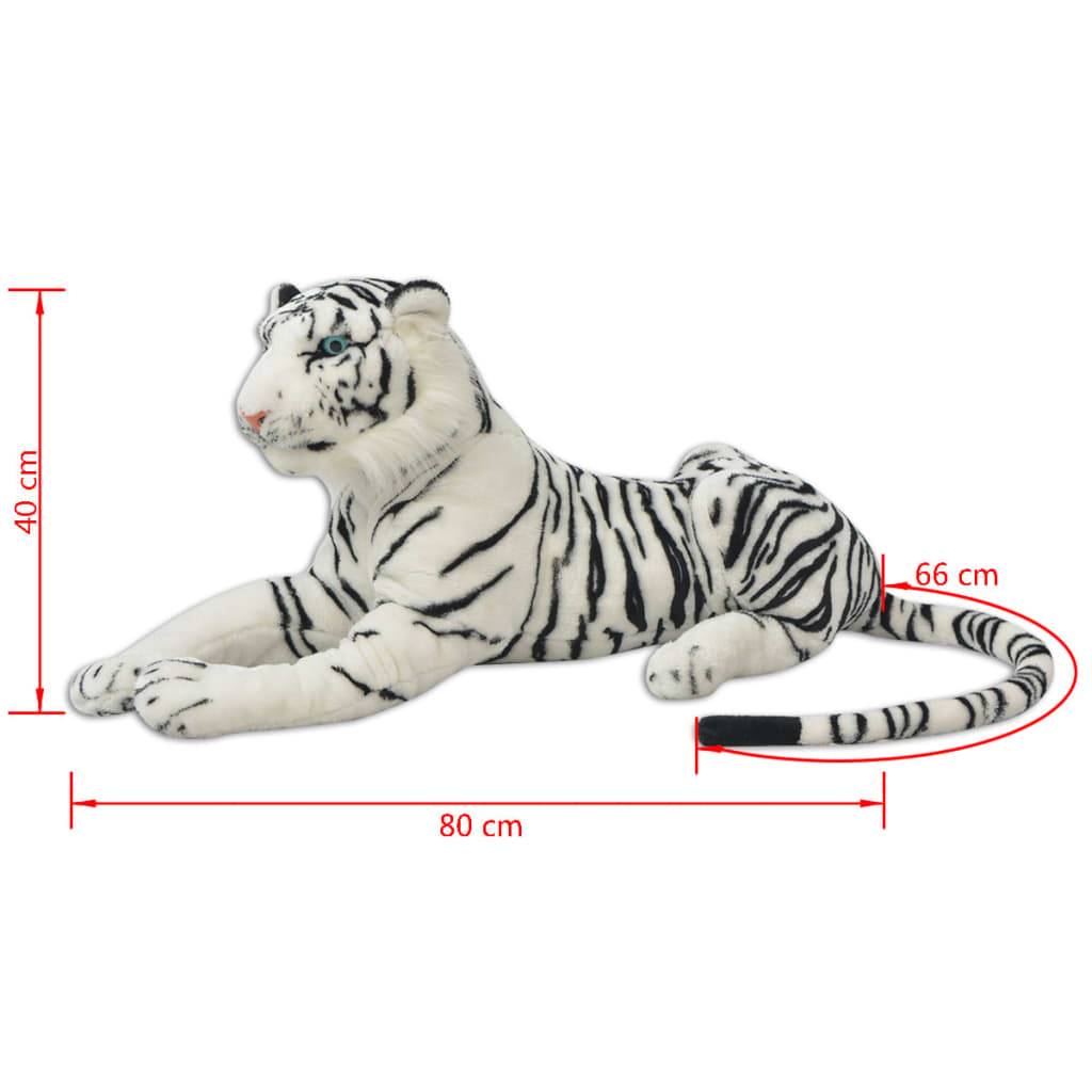 vidaXL Tiger Plüschtier Weiß XXL