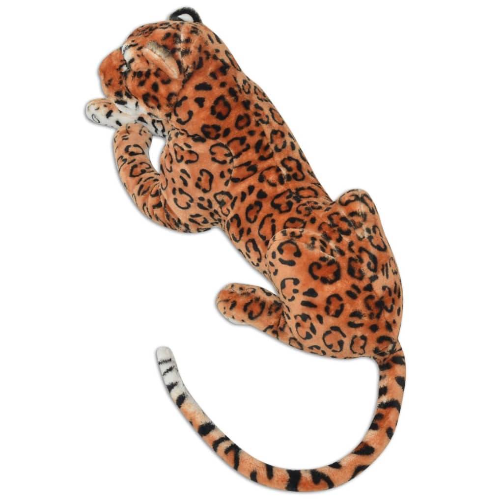 vidaXL Leopard Kuscheltier Plüsch Braun XXL