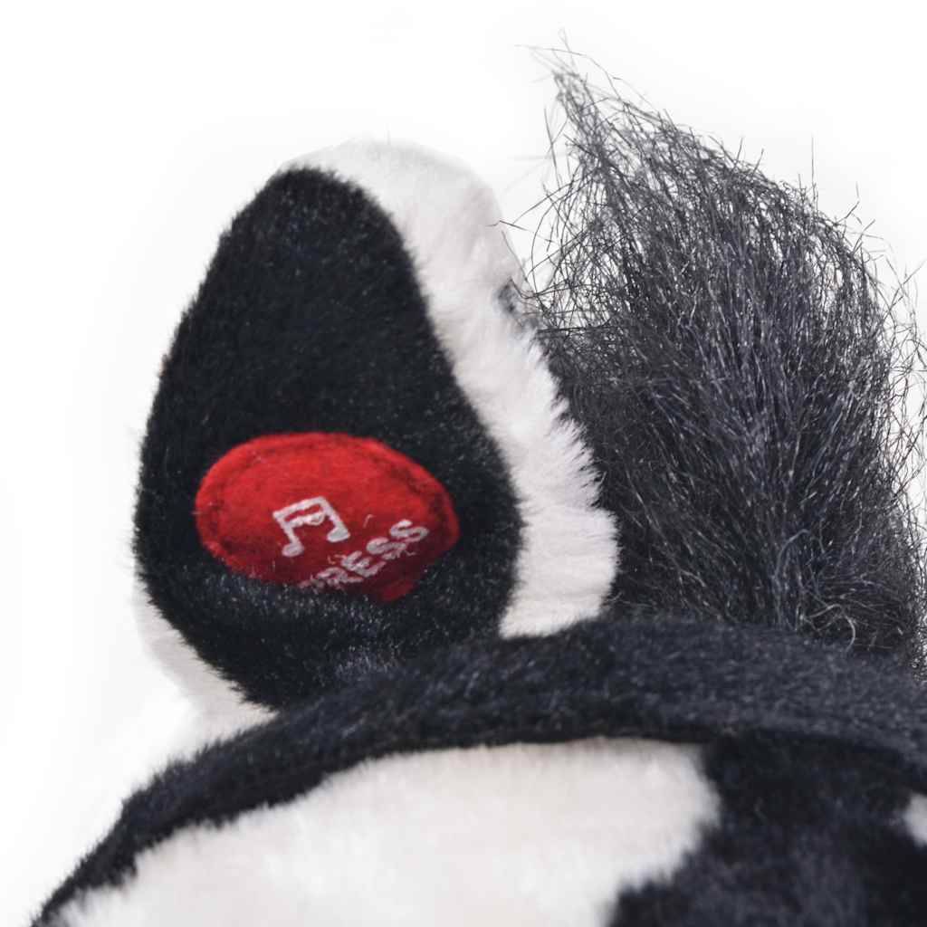vidaXL Plüschtier Stehend Pferd Schwarz und Weiß XXL