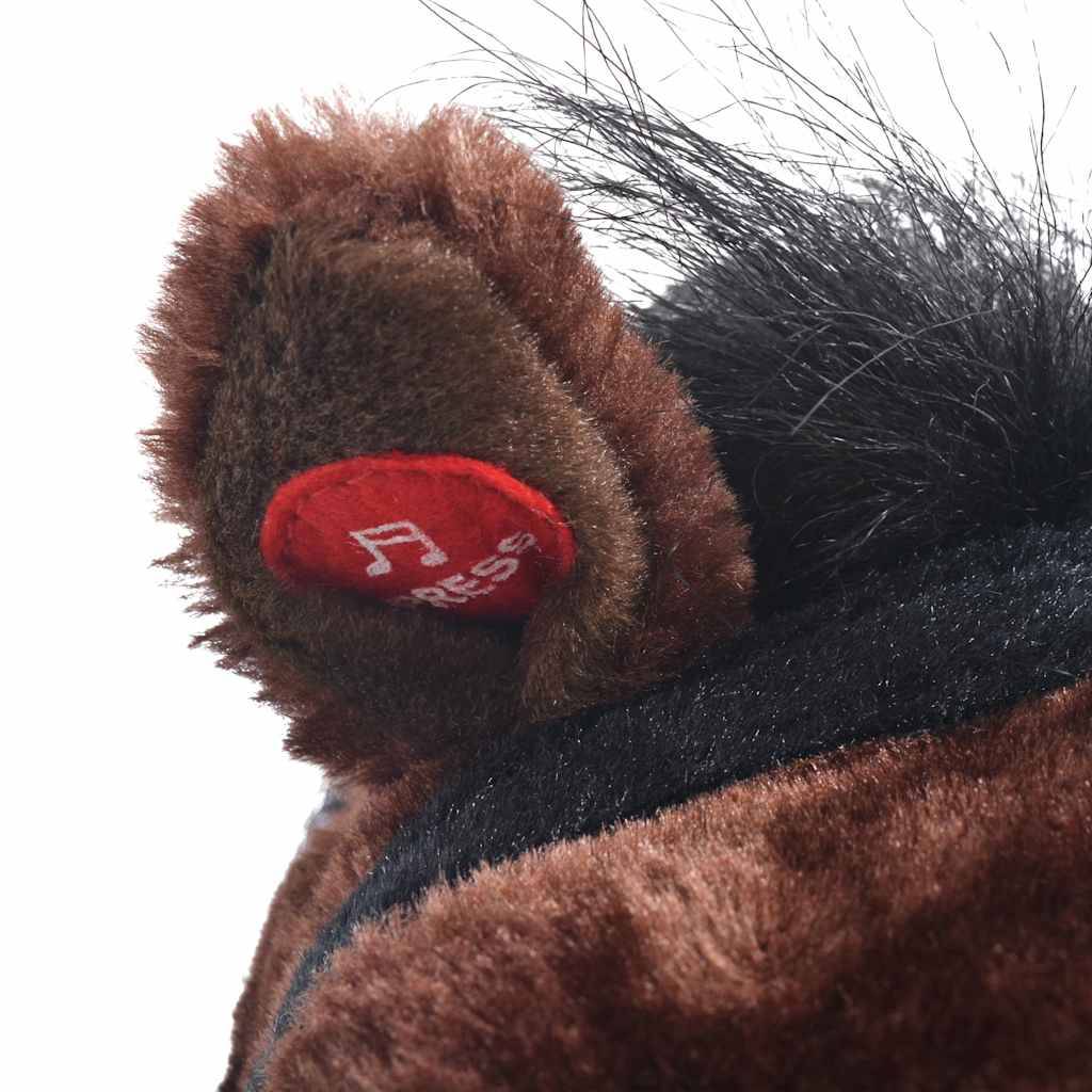 vidaXL Plüschtier Pferd Stehend Plüsch Dunkelbraun XXL