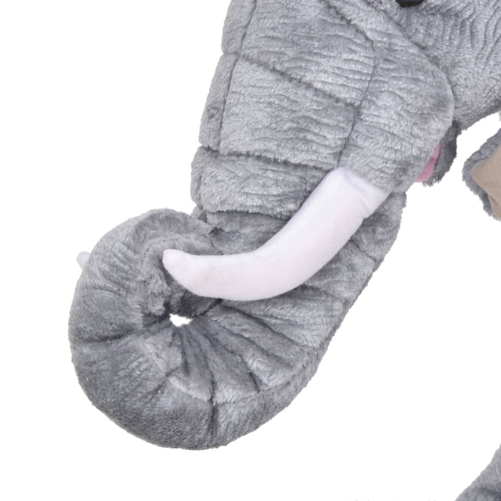 vidaXL Plüschtier Elefant Stehend Plüsch Grau XXL
