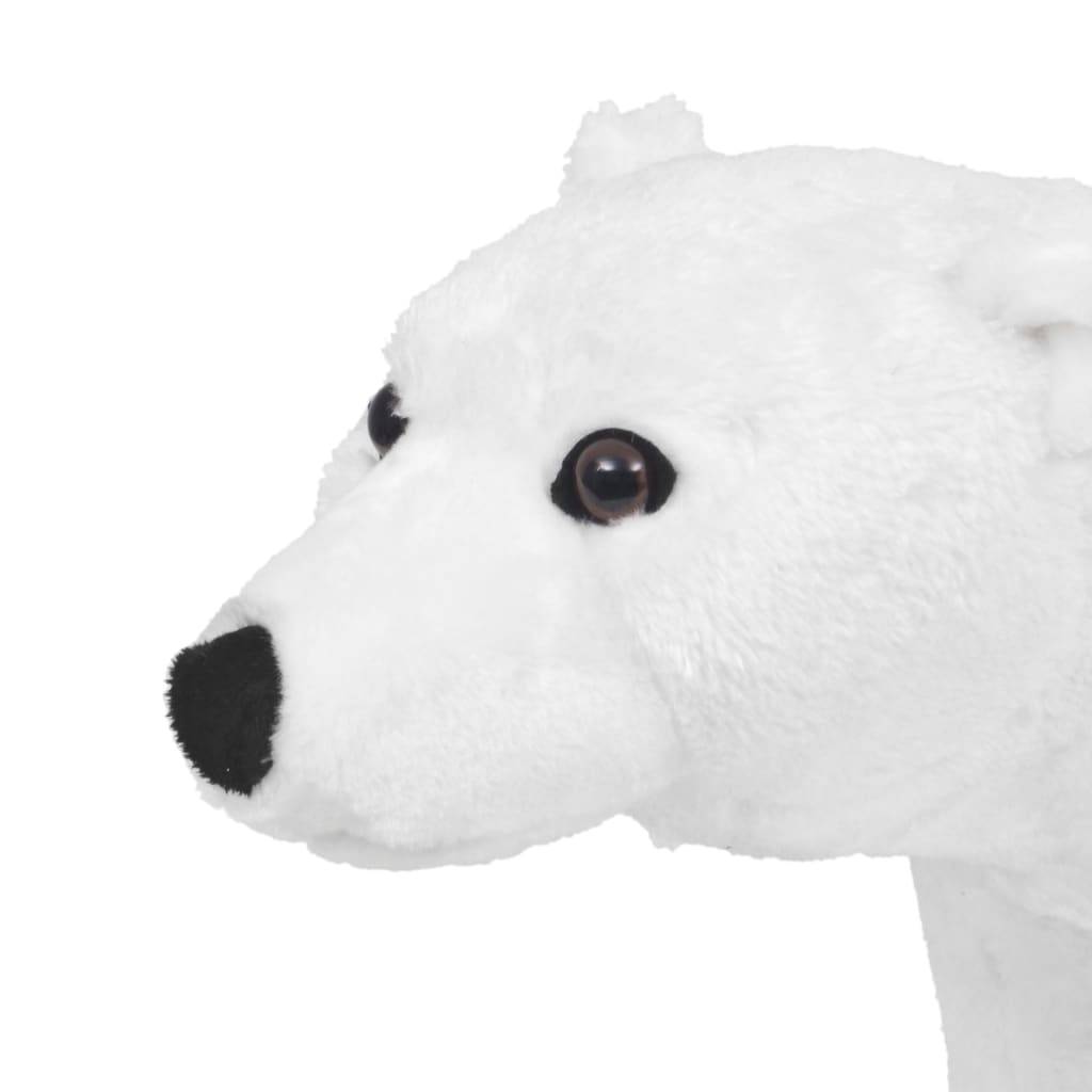 vidaXL Plüschtier Eisbär Stehend Plüsch Weiß XXL