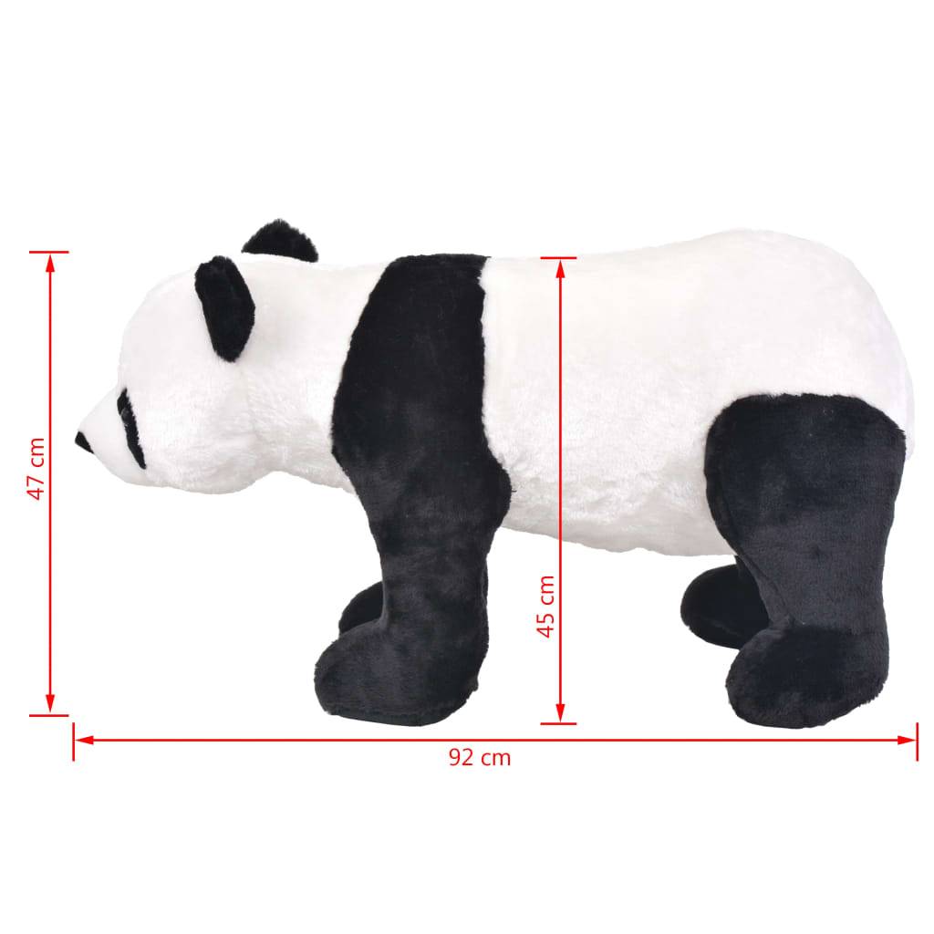 vidaXL Plüschtier Panda Stehend Plüsch Schwarz und Weiß XXL