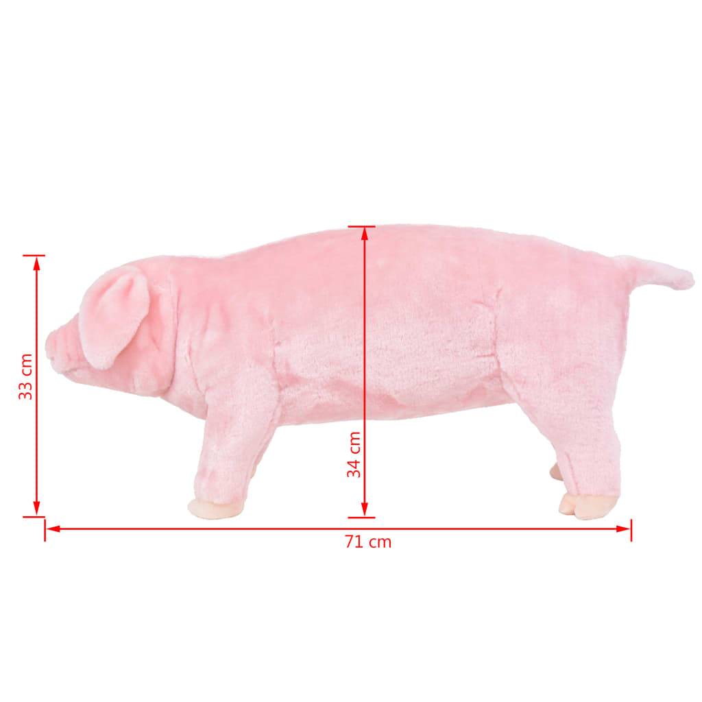 vidaXL Plüschtier Schwein Stehend Plüsch Rosa XXL