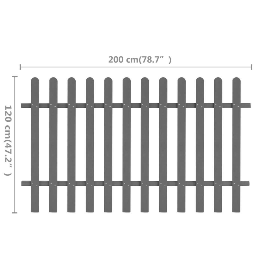 vidaXL Lattenzaun WPC 200x120 cm
