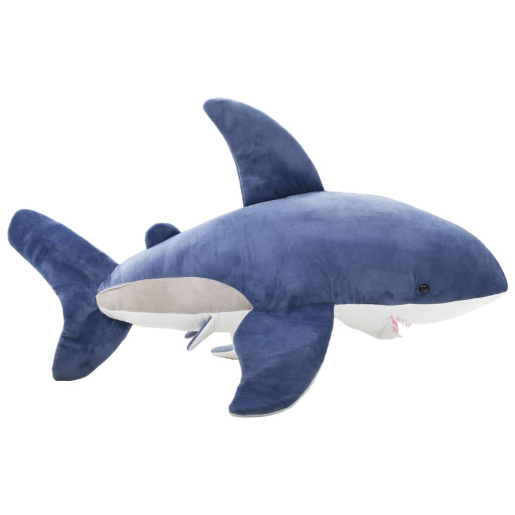 vidaXL Weißer Hai Kuscheltier Plüsch Blau und Weiß