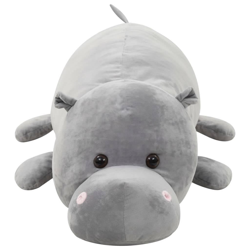 vidaXL Hippo Kuscheltier Plüsch Grau