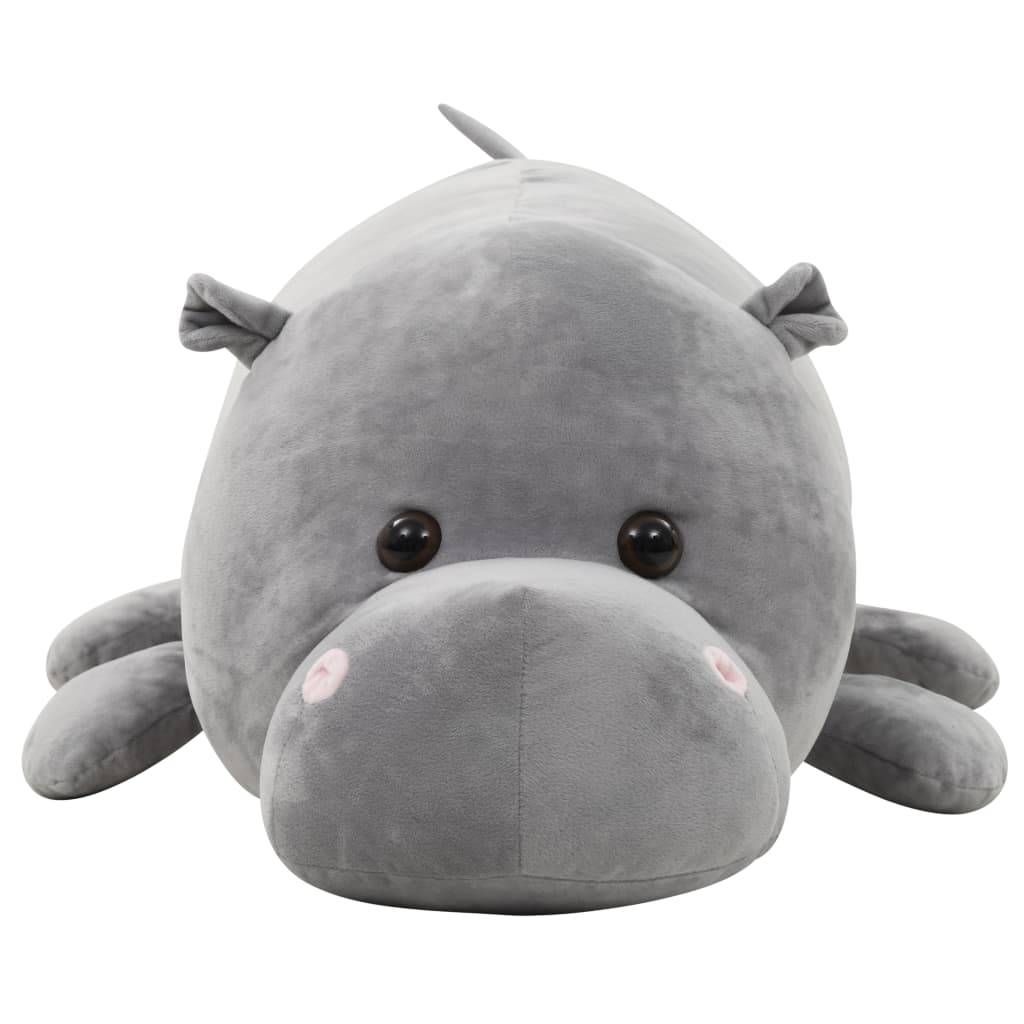 vidaXL Hippo Kuscheltier Plüsch Grau