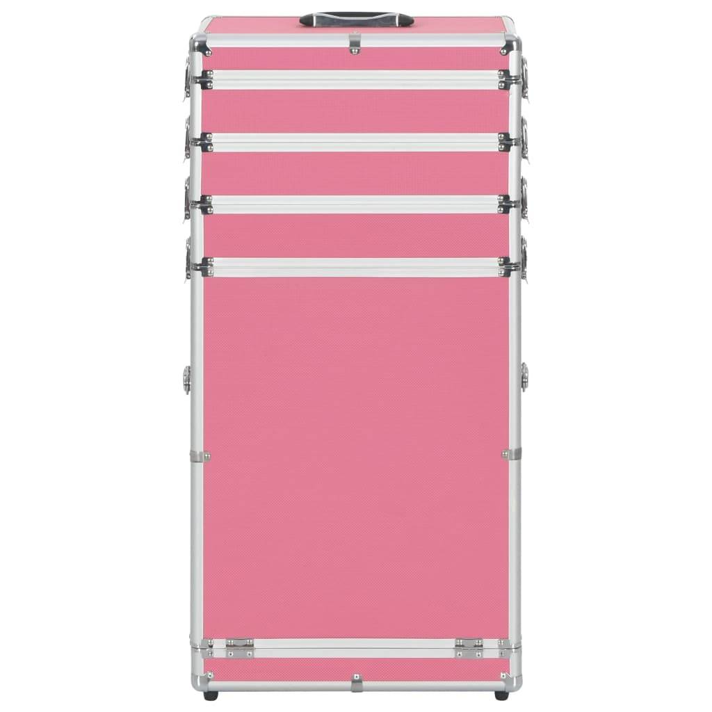 vidaXL Kosmetikkoffer Aluminium Rosa