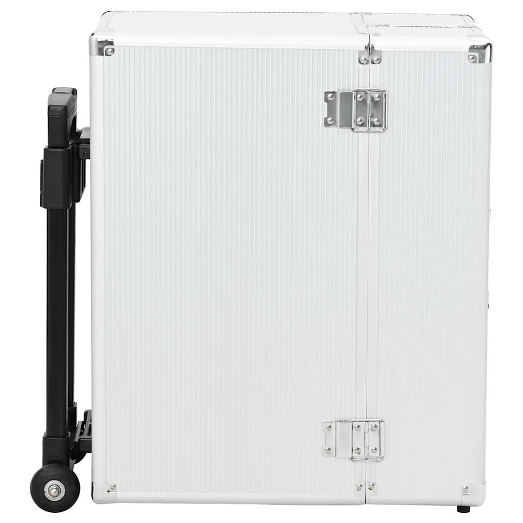 vidaXL Pilotenkoffer 47 x 39 x 27 cm Silbern Aluminium