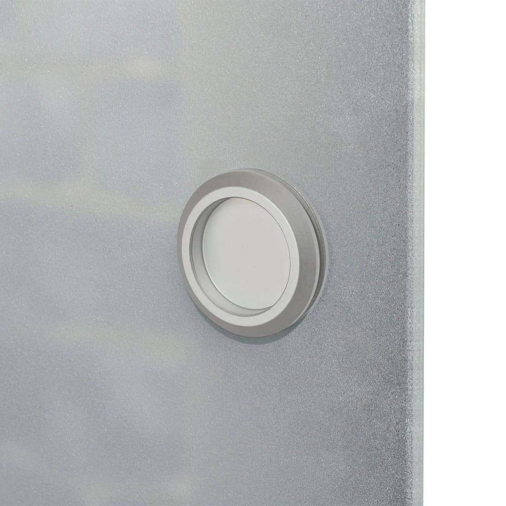vidaXL Schiebetür Glas und Aluminium 178 cm Silbern