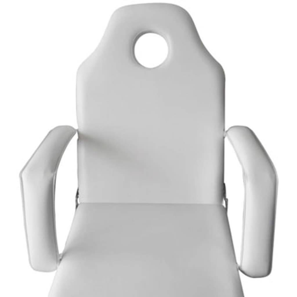 vidaXL Kosmetikstuhl Tragbar Kunstleder 185×78×76 cm Weiß