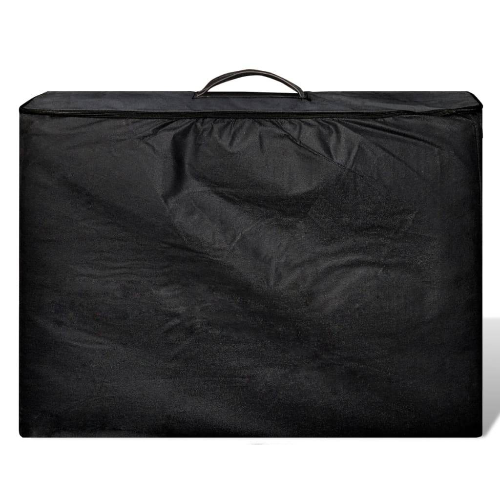 vidaXL Massageliege Klappbar 4-Zonen mit Aluminiumgestell Schwarz