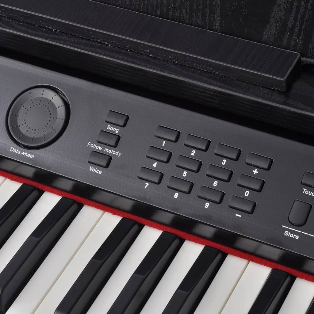 vidaXL Digitalpiano mit 88 Tasten und Pedalen Schwarz Melaminplatte