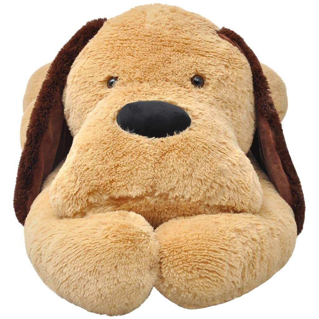 vidaXL Hund Kuscheltier Plüsch Braun 120 cm