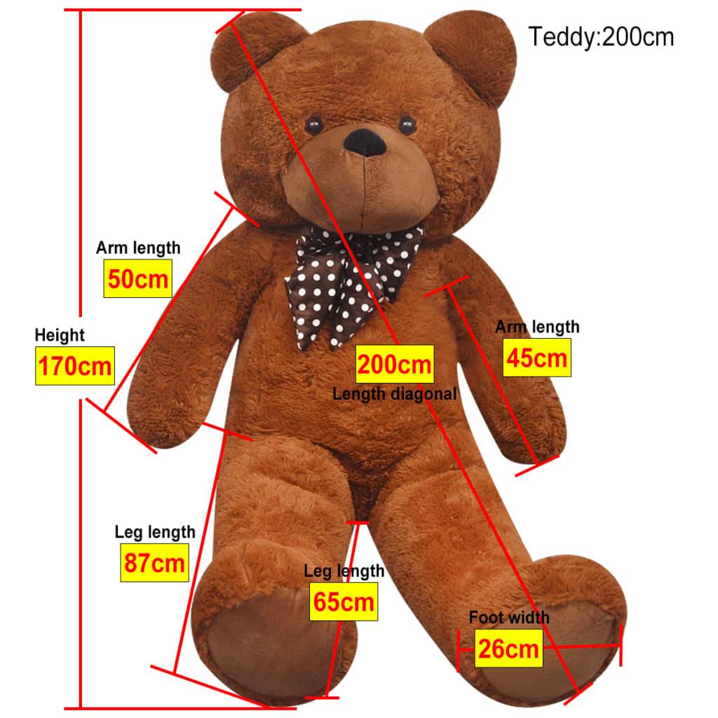 vidaXL Teddybär Kuscheltier Plüsch Braun 170 cm